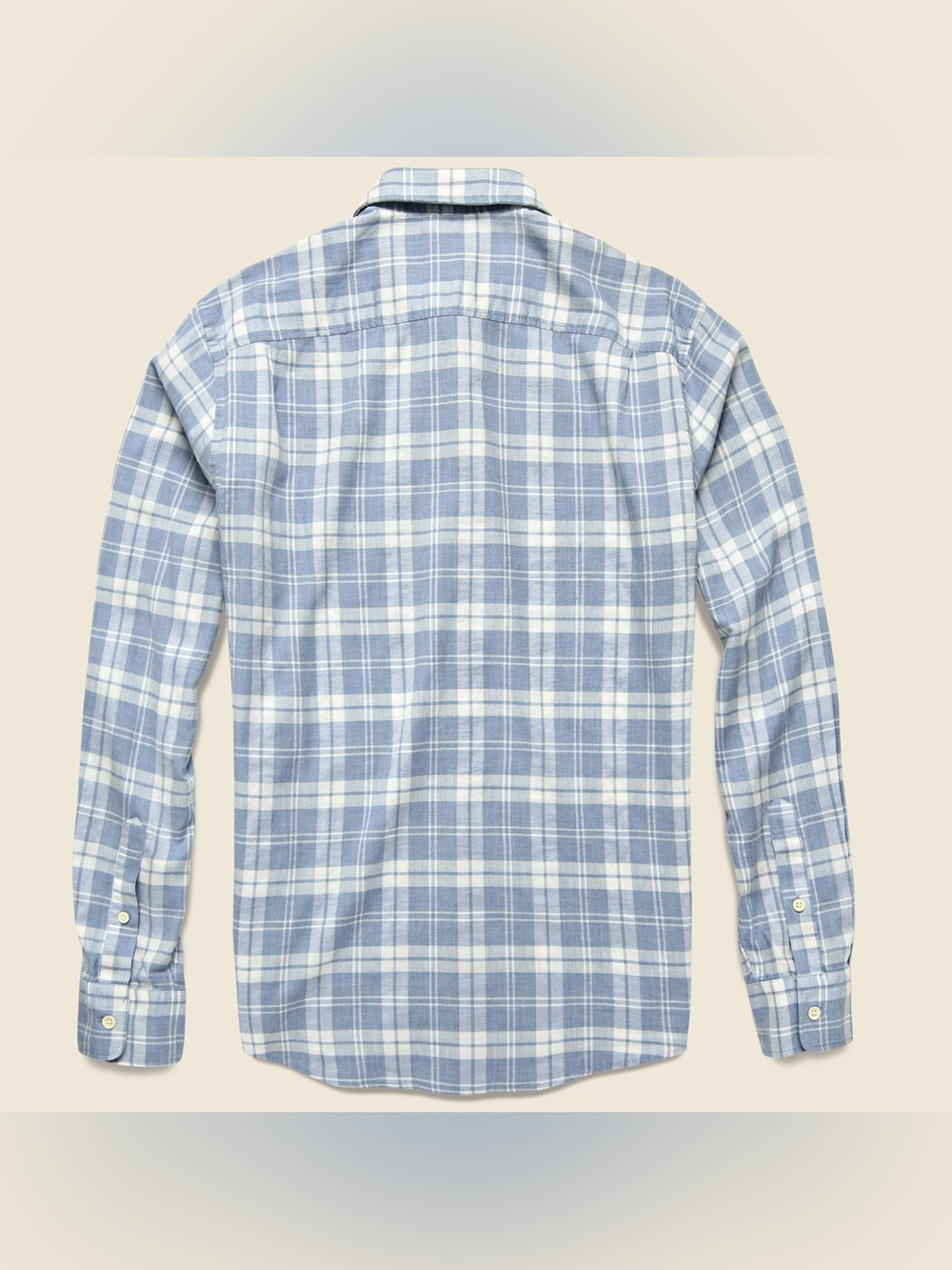 Faherty Plaid Button Up Shirt Ventura Steel Heather Long Sleeve Mens Medium Blue - Picture 2 of 11